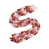 Electroplate Imitation Jade & Opaque & Transparent Glass Beads Strands EGLA-Q135-8x11MM-01A-2