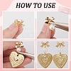 50Pcs 5 Colors Bowknot Brass Stud Earring Findings KK-SP0001-47-6