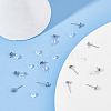 Unicraftale 250Pcs 304 Stainless Steel Half Round Stud Earring Findings STAS-UN0038-56P-6