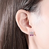 925 Sterling Silver Micro Pave Cubic Zirconia Stud Earrings EJEW-B144-02S-3