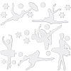 Mirror Acrylic Self Adhesive Wall Decorative AJEW-WH0518-24B-1