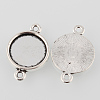 Tibetan Style Alloy Cabochon Connector Settings TIBE-M022-13AS-2