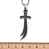 304 Stainless Steel Pendant Necklaces NJEW-C066-09P-3