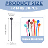 30Pcs Flower Shape Silicone Cable Zip Ties AJEW-TADJ0001-10-3
