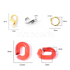 800Pcs 4 Colors Oval Acrylic Linking Rings DIY-YW0002-39-3