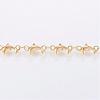 Handmade Ion Plating(IP) 304 Stainless Steel Bar Link Chains STAS-G038-23G-1
