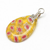 Handmade Millefiori Glass Pendants LAMP-R139-08-3