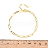 Brass Paperclip Chains Bracelets for Women BJEW-C140-24G-5