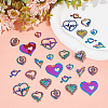 Unicraftale 32Pcs 8 Style  Valentine's Day Ion Plating(IP) 201 Stainless Steel & Alloy Pendants STAS-UN0039-03-6