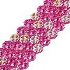 Baking Paint Electroplate Transparent Glass Beads Strands EGLA-Q136-04A-05-1