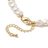 Brass Virgin Mary Pendant Necklace with Natural Pearl Beaded Chains for Women NJEW-JN04144-01-6