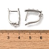 Rack Plating Brass Hoop Earring Findings EJEW-H143-03P-3