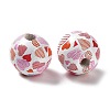 Valentine's Day Theme Printed Wood Beads X-WOOD-G017-02B-2