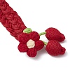 Handmade Crochet Cotton Flower Pendant Decorations HJEW-JM02670-02-4