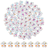 80Pcs Transparent Faceted Glass Connector Charms GLAA-SP0001-88B-02-8
