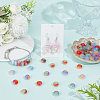70Pcs 7 Colors Triple Color Resin European Beads RESI-PA0001-56-4