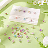 80Pcs 8 Colors Baking Paint Crackle Glass Pendants PALLOY-TAC0186-5