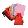 Polyester Imitation Burlap Packing Pouches Drawstring Bags X-ABAG-R004-18x13cm-M1-1