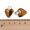 Natural Tiger Eye Faceted Pendans KK-L218-005G-01-3