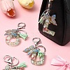 Resin & Acrylic & Faux Suede Tassel Keychain KEYC-YW00126-01-5