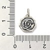 925 Sterling Silver Flower Charms with Jump Rings and 925 Stamp STER-M021-02AS-01-3