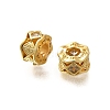 Brass Micro Pave Clear Cubic Zirconia Beads KK-M313-20G-1