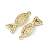 Brass Pave Cubic Zirconia Pendants KK-G462-48KCG-2