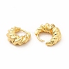 Twist Ring Rack Plating Brass Hoop Earring for Women EJEW-H091-14G-2