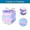 Magibeads 40Sets 4 Color Square Fold Paper Candy Boxes CON-MB0001-17-3