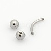 Tarnish Resistant 316L Surgical Stainless Steel Eyebrow Rings AJEW-P002-09-2