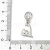 Brass European Dangle Charms KK-Z097-01L-GP-3
