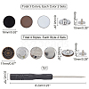   Flat Round Zinc Alloy Scalable & Removable Jean Button FIND-PH0002-14-2