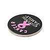 Breast Cancer Pink Awareness Ribbon Style 201 Stainless Steel Pendants STAS-J041-03F-2