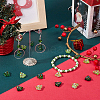 20Pcs 2 Colors Handmade Bumpy Glass Beads LAMP-SC0001-36-4