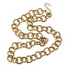 12MM Women's 304 Stainless Steel Textured Ring Link Chain Necklaces NJEW-A067-04G-4