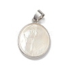 Natural White Shell Pendants BSHE-E029-01P-2