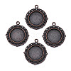 Tibetan Style Alloy Pendant Cabochon Settings TIBE-T003-08R-NR-1