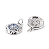 Brass Micro Pave Cubic Zirconia Pendants ZIRC-P092-010P-01-RS-3