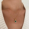 Alloy Rhinestone Sun Pendant Necklaces for Women WGC77A0-02-1