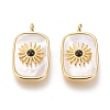 Natural White Shell Pendants KK-P184-01B-02G-1