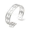 Non-Tarnish 304 Stainless Steel Star Open Cuff Bangles BJEW-L682-026P-3