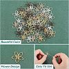 SUPERFINDINGS 48 Pcs 4 Colors Brass Bead Caps KK-FH0004-38-4