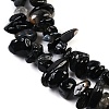 Dyed & Heated Natural Black Agate Beads Strands G-G905-21-3