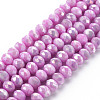 Opaque Baking Painted Glass Beads Strands EGLA-N006-010A-B-2