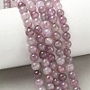 Natural Purple Madagascar Rose Quartz Beads Strands G-Z115-C02-6mm-1
