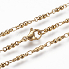 304 Stainless Steel Chain Necklaces STAS-P164-24-3