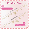 2Pcs 2 Styles Ocean Brass Bag Decorative Chains HJEW-SC0003-24A-2