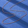 1.2MM Brass Twisted Chain Necklaces NJEW-D302-64RG-5