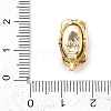 Nuggets Brass Micro Pave Clear Cubic Zirconia Box Clasps KK-H537-10G-3