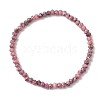 Dyed Natural Malaysia Jade Faceted Rondelle Beads Stretch Bracelets for Women Men BJEW-JB13442-3